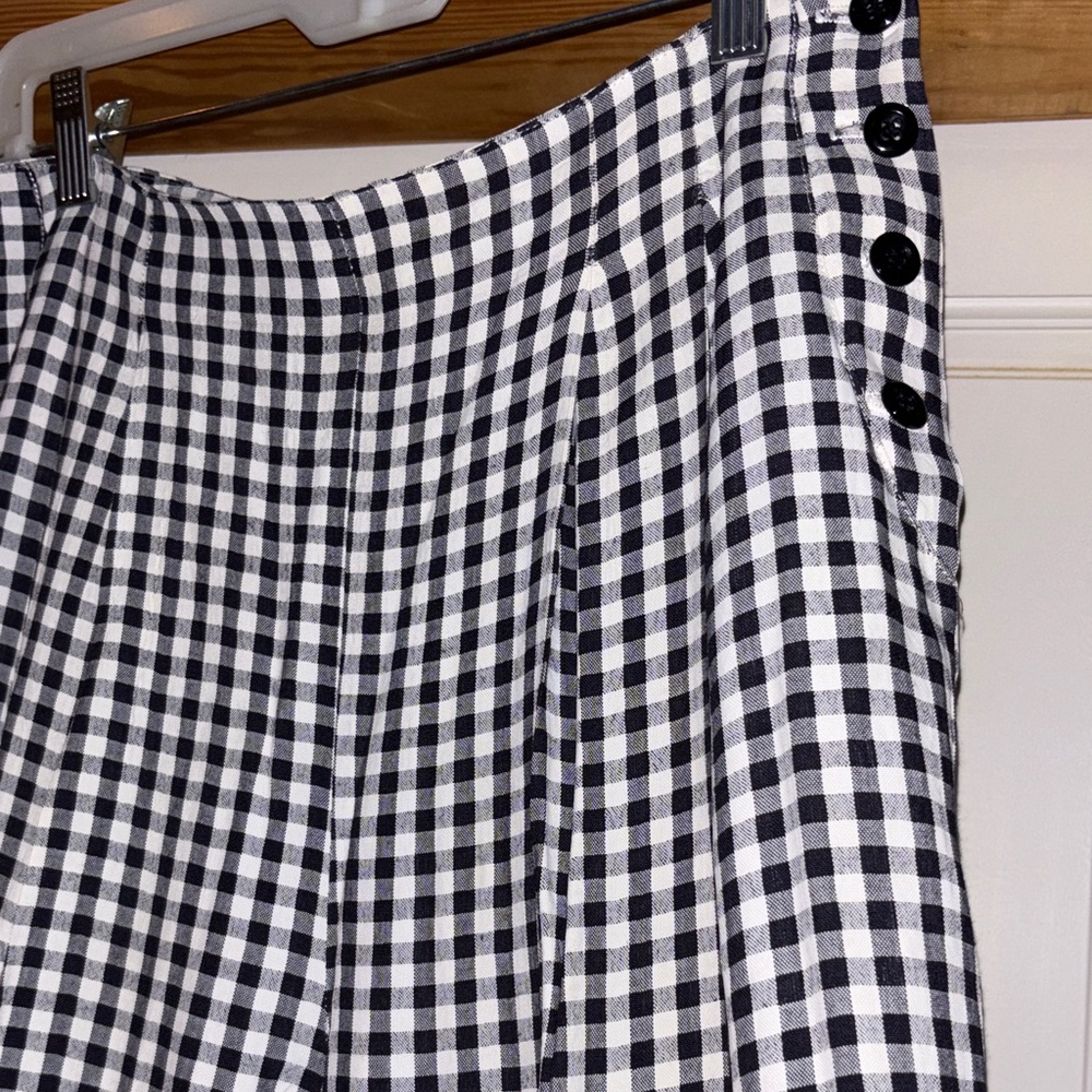 Resource Black & White Linen Blend Pants - Picture 6 of 9